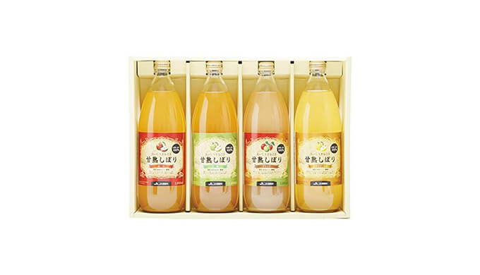 【JA相馬】甘熟しぼり りんごジュース 4本セットはギフトにおすすめ！